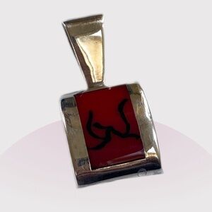Silpada Sterling Silver and Red Pendant